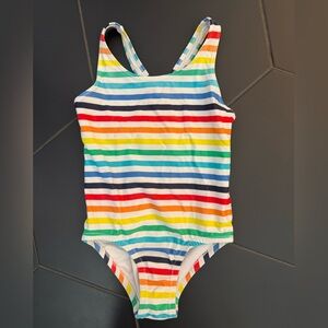 Primary White and Multicolor Swimsuit